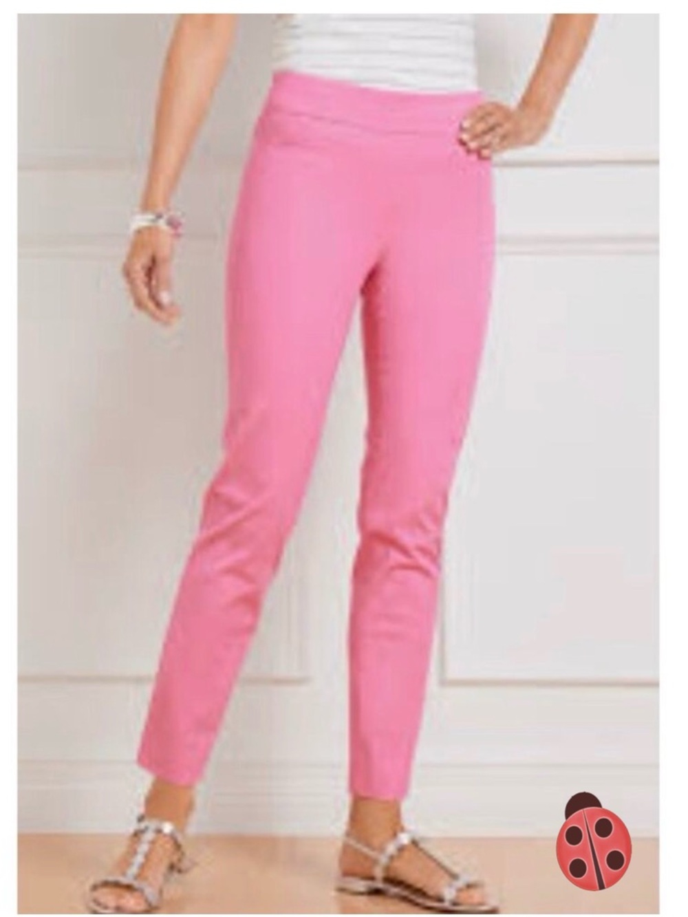 Talbots Women's Pink Slim Ankle Pants 12 NWT